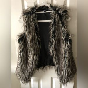 Faux fur vest
